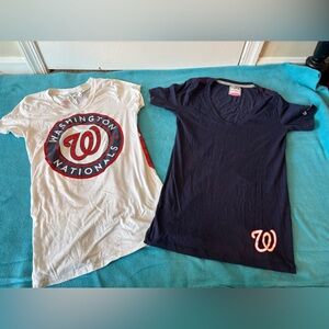 PINK Victoria's Secret Washington Nationals T-Shirts - Navy and White